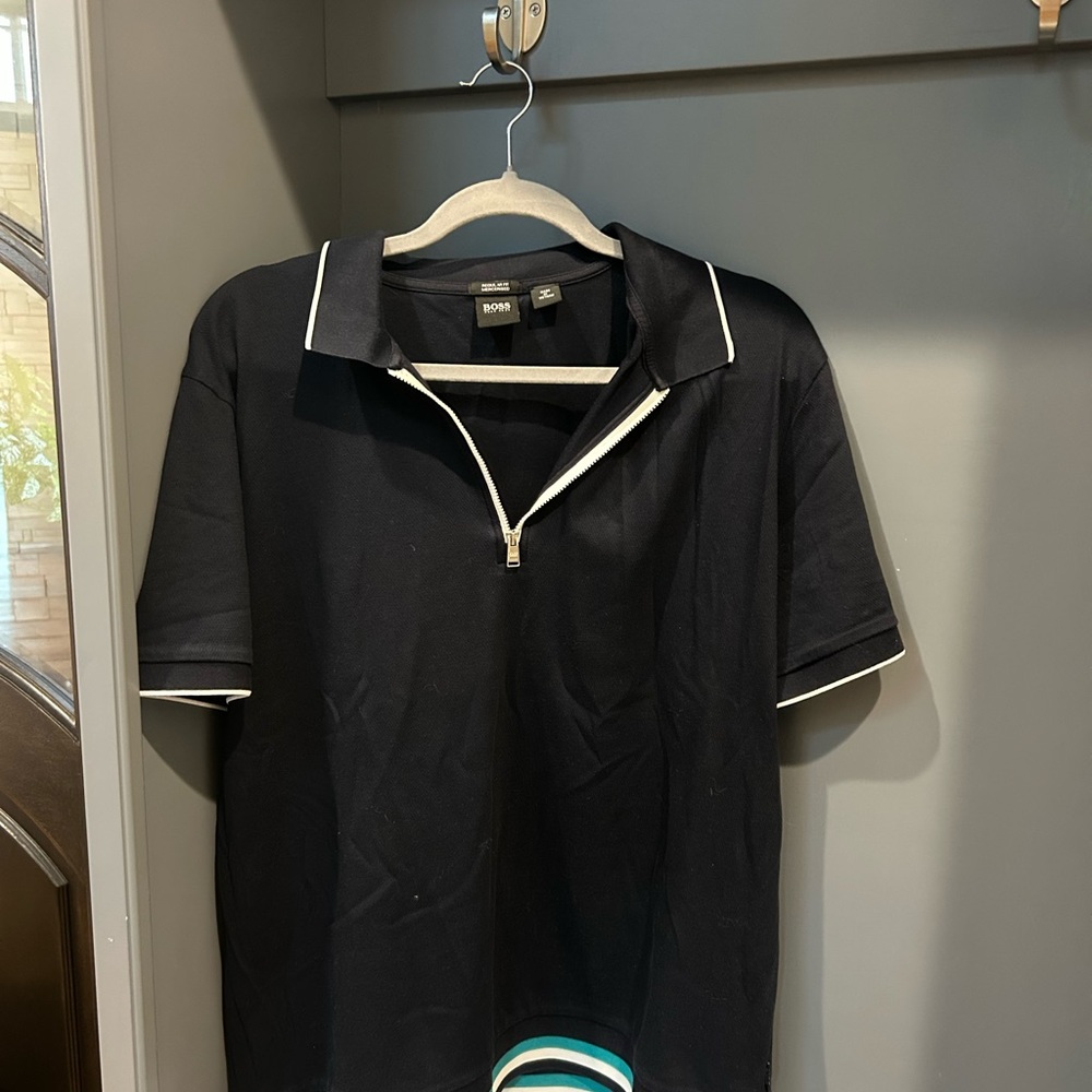 Hugo Boss Men's Polo Shirt with White Trim